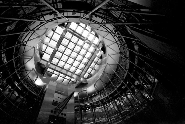 oculus airport miami dade terminal circle waffle leica voigtlander film 35mm black and white johnny martyr