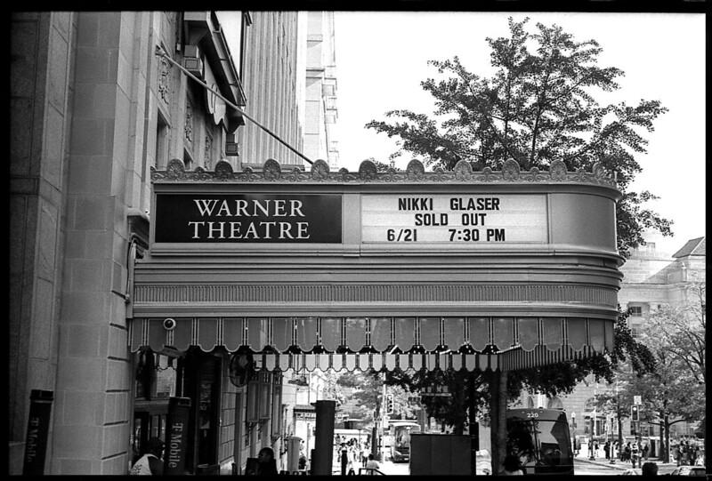 Warner Theatre Nikki Glaser Sold Out comedy comedian roast queen Johnny Martyr Washington DC sign